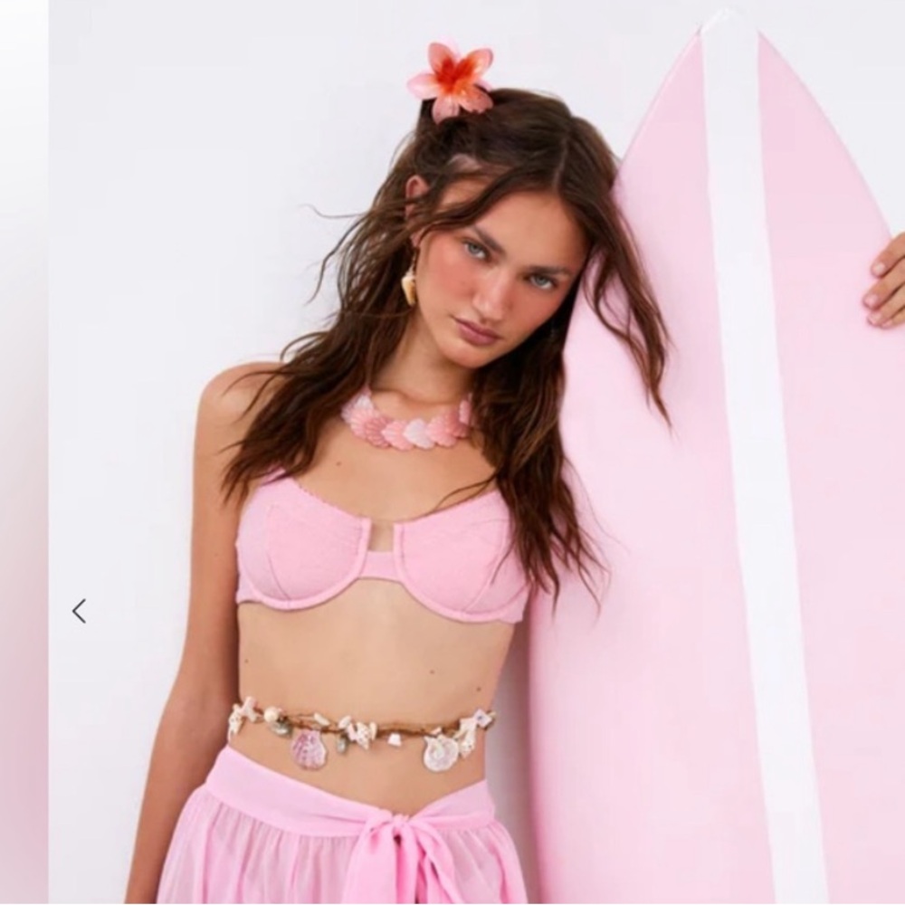 NEW! For Love and Lemons Tiana shine bikini top